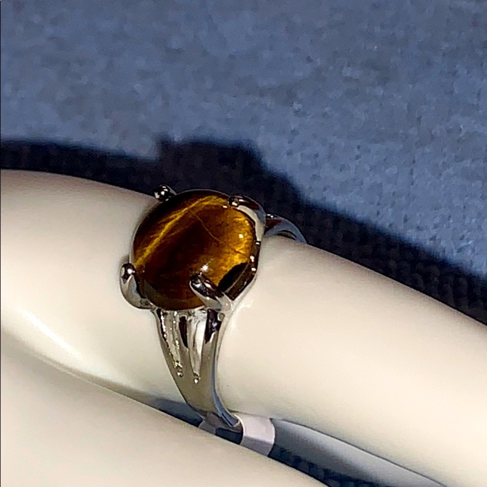 Natural Stone Stainless Steel Ring